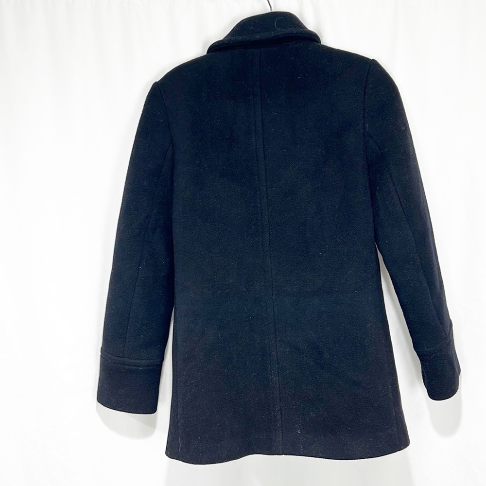 KINGSLAND Equestrian Women’s Pea Coat Wool Blend Black Contrast Stitching XS - Picture 4 of 12